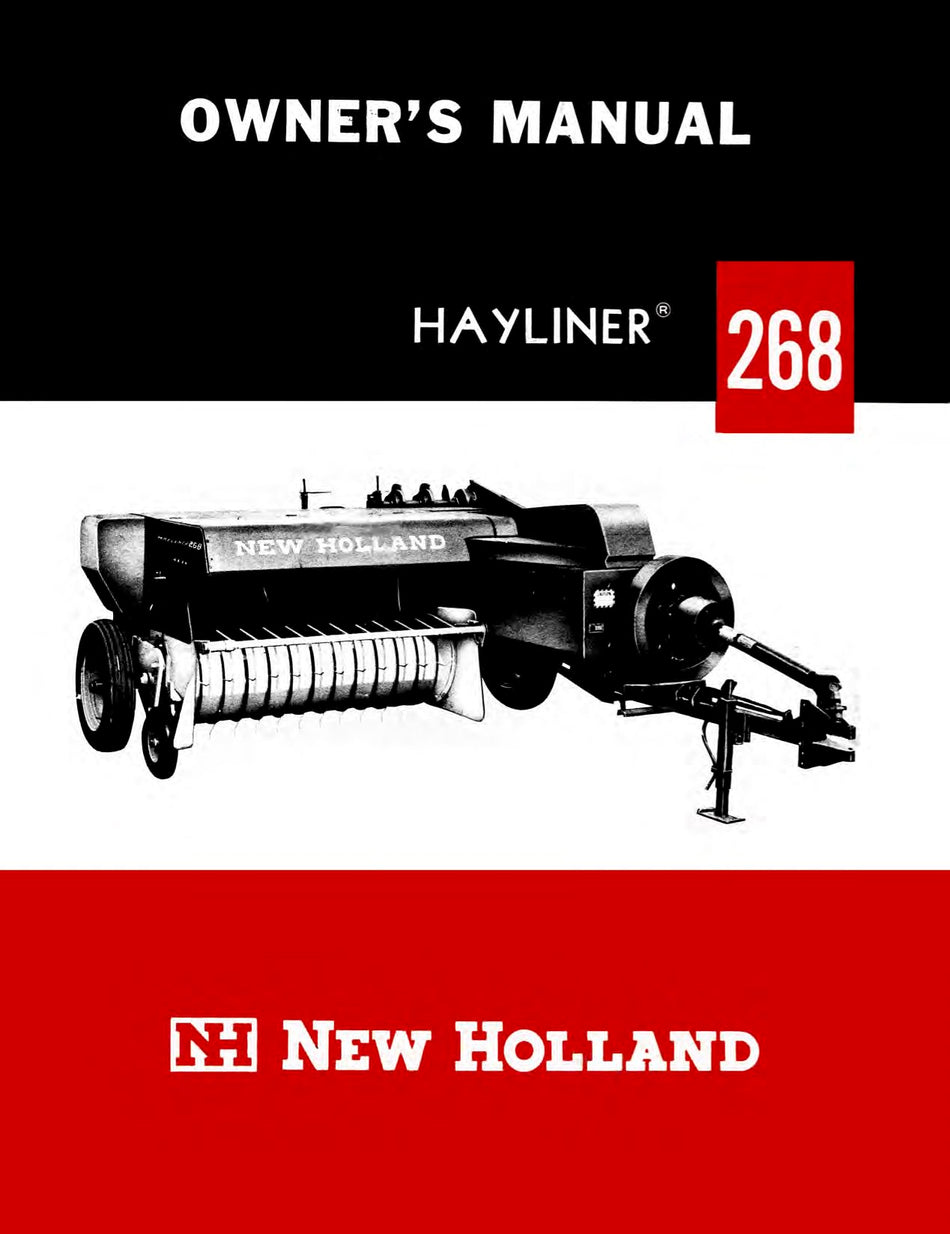 New Holland Hayliner 268 Baler Owner's Manual