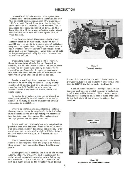 International 706 Tractors - Operator's Manual - Ag Manuals - A Provider of Digital Farm Manuals - 2