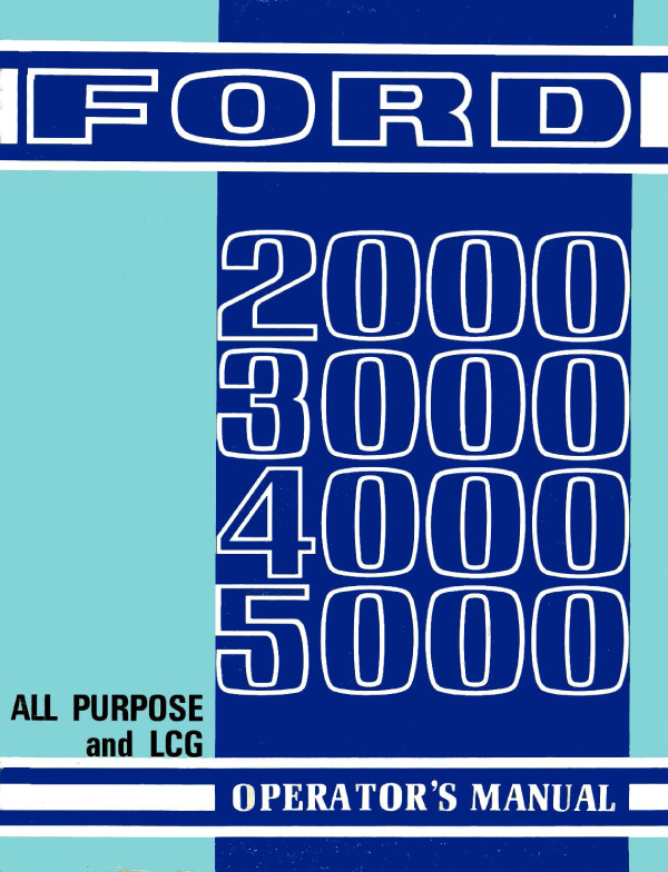 Ford Tractor Manuals Ford 2000, 3000, 4000, 5000 Manual Download