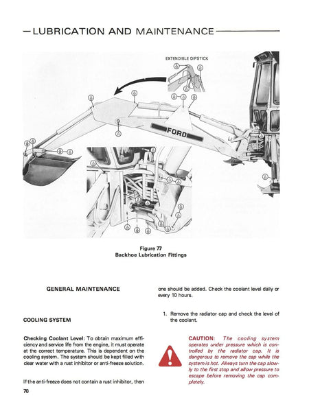 Ford 555 Tractor Loader Backhoe Operator's Manual Download
