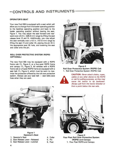 Ford 555 Tractor-Loader-Backhoe - Operator's Manual - Ag Manuals - A Provider of Digital Farm Manuals - 2