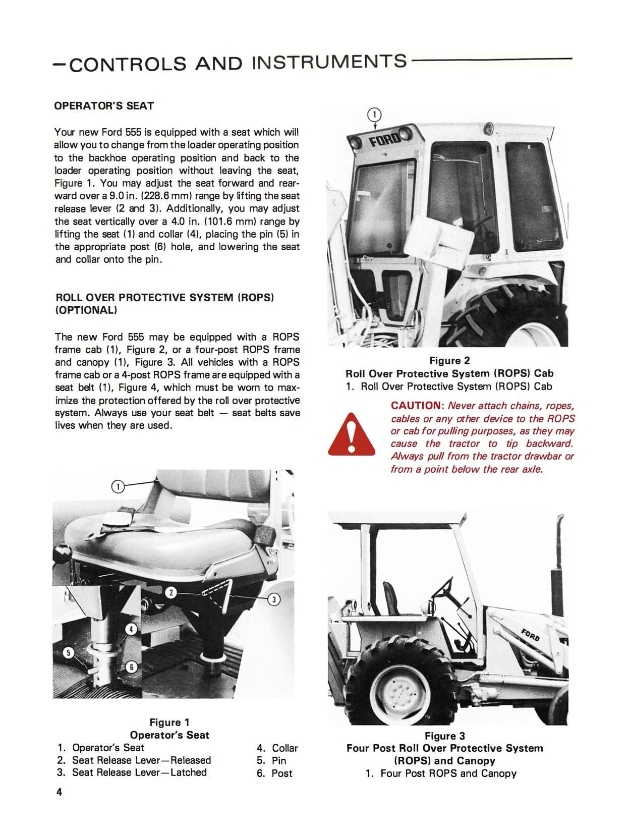 Ford 555 Tractor Loader Backhoe Operator's Manual Download