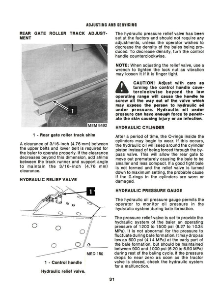 Case IH 2400 Big Roll Baler Operator's Manual