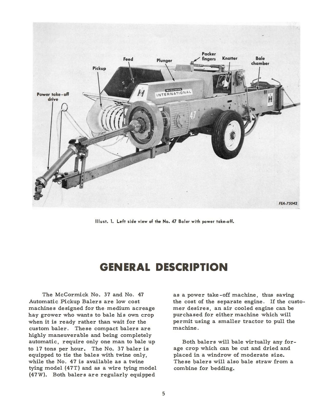 International Harvester 37T 47T 47W Baler Twine & Wire Manual Download
