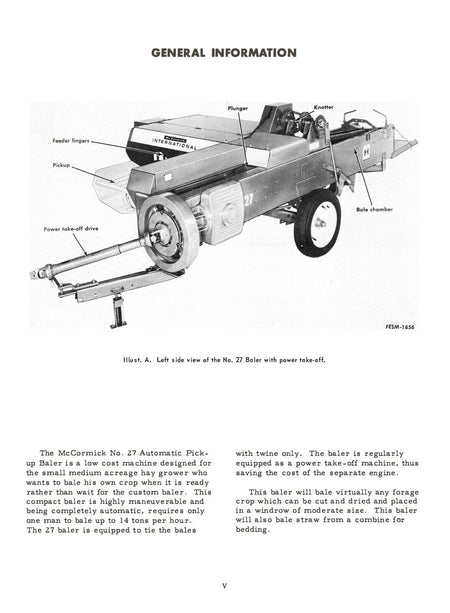 International Harvester Balers Overhaul Service Manual