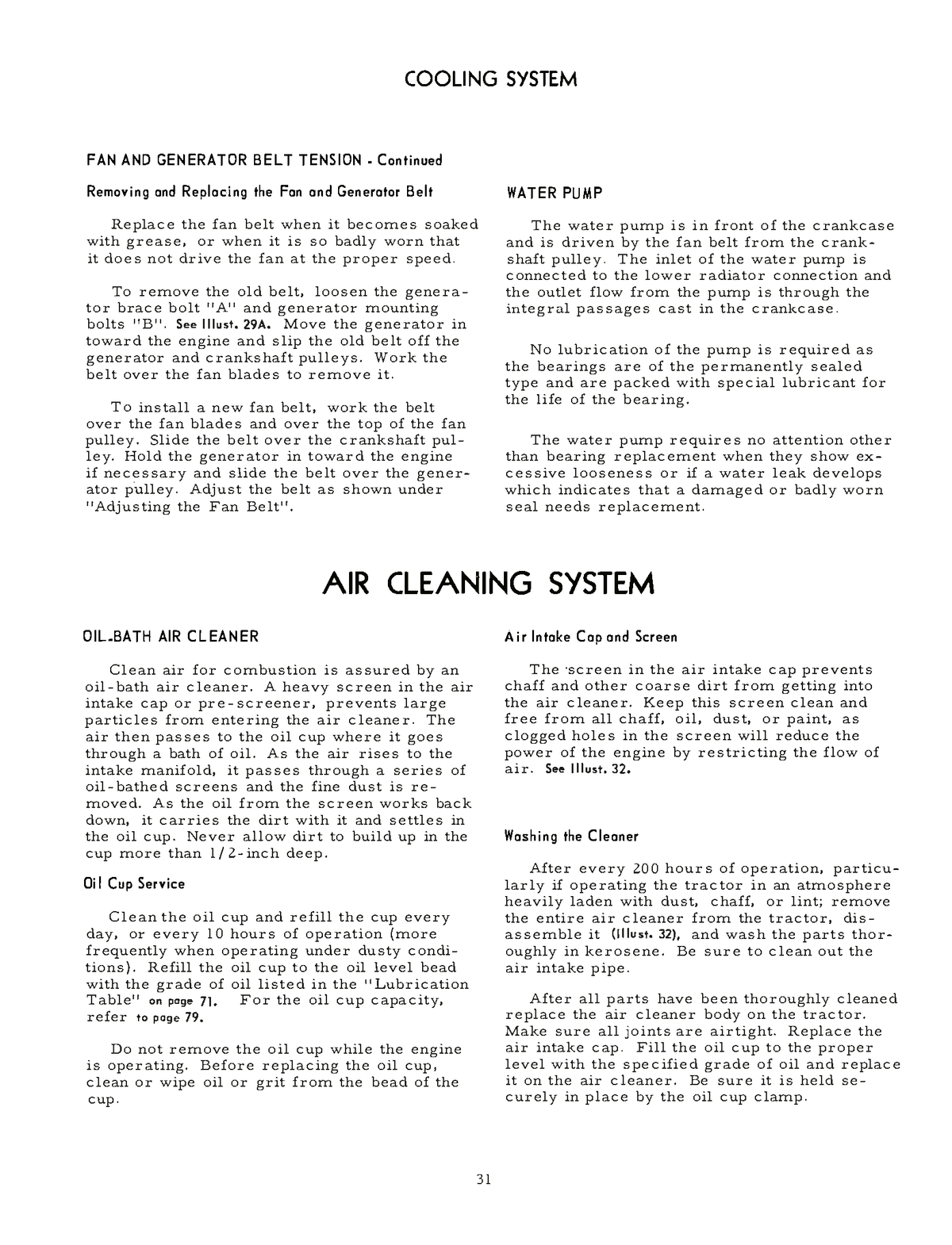 Gasoline Engine International 140 Tractor Operator's Manual