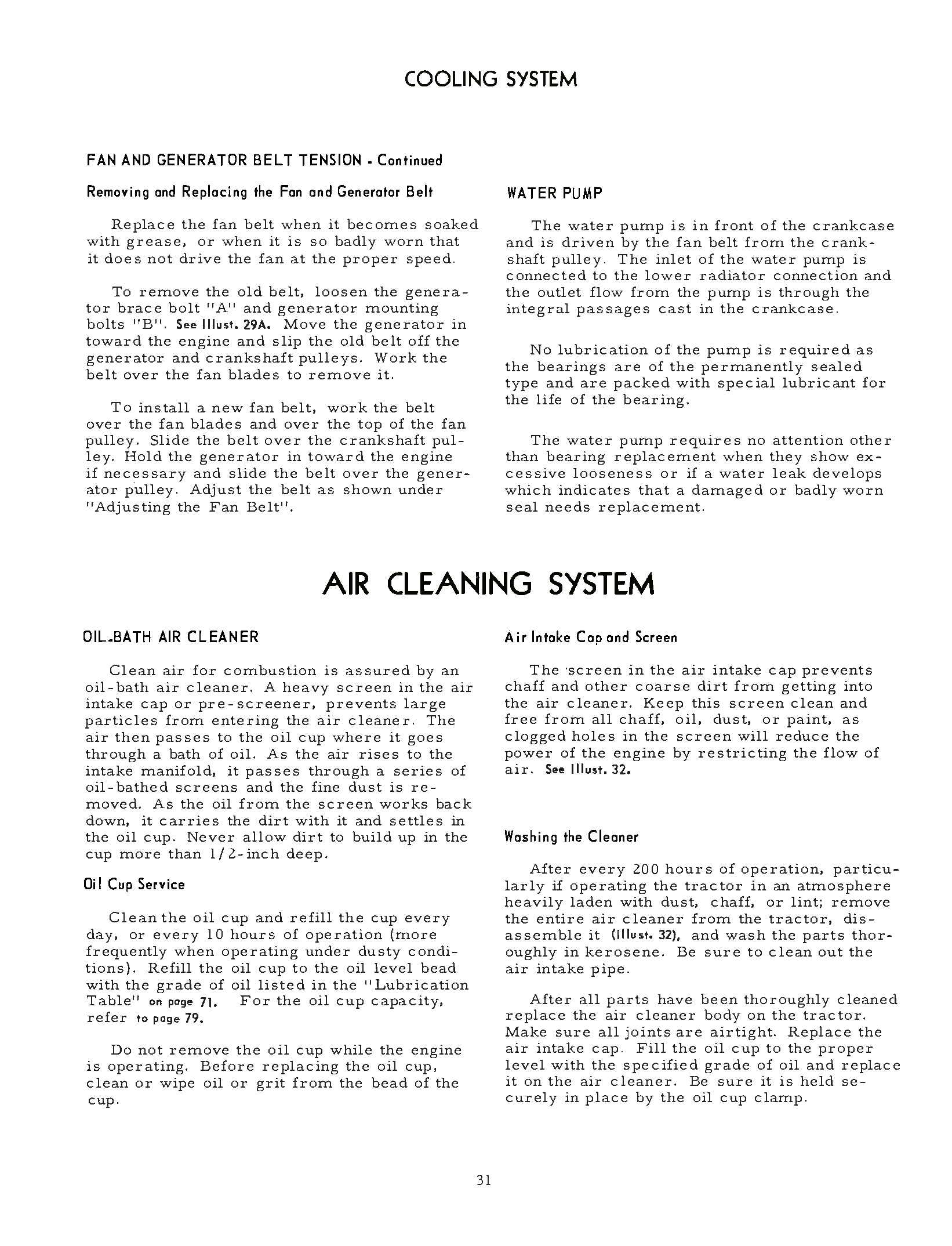 Gasoline Engine International 140 Tractor Operator's Manual