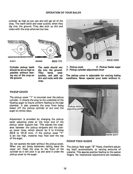 International 435 and 445 Balers Operator's Manual download fast