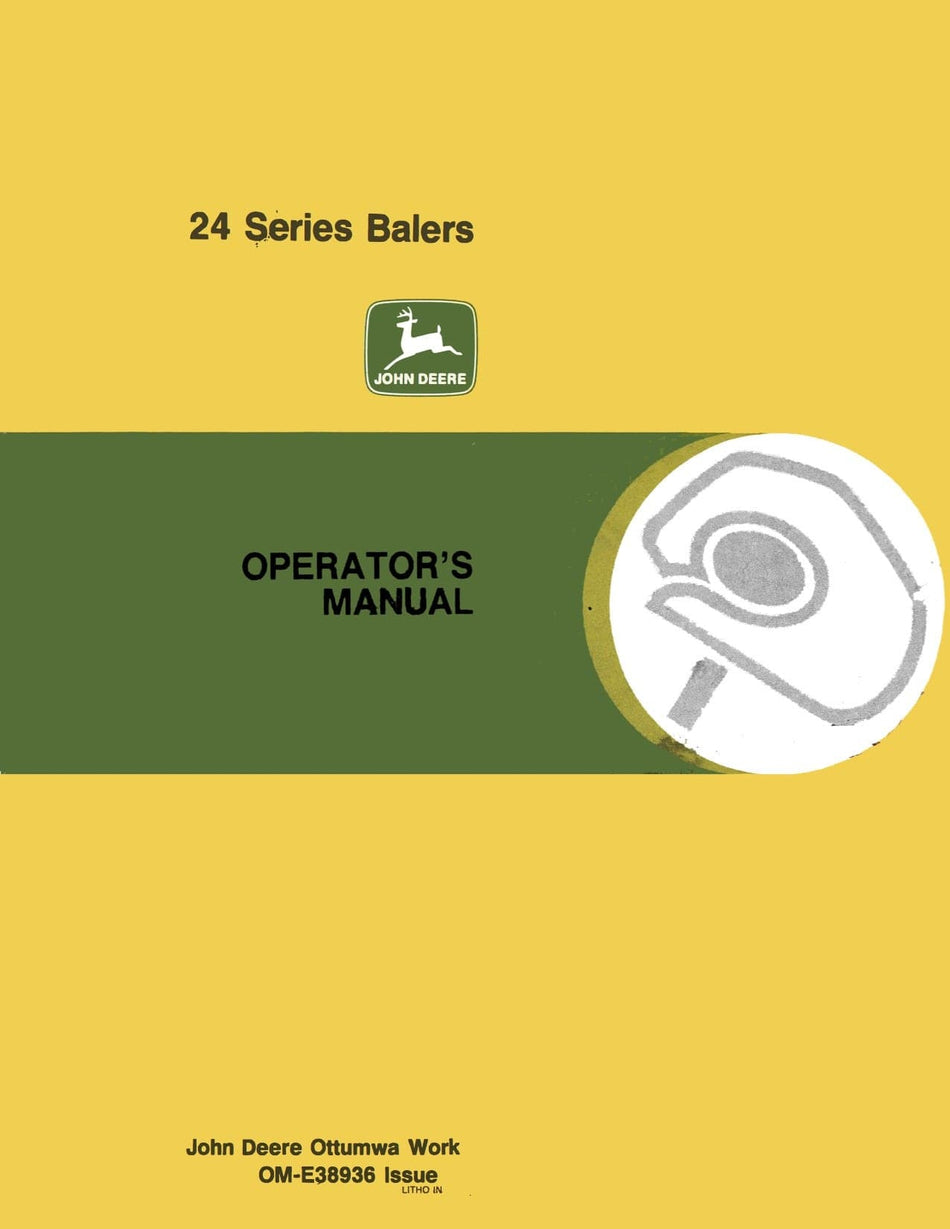 John Deere 24 Series Baler Operator's Manual Download