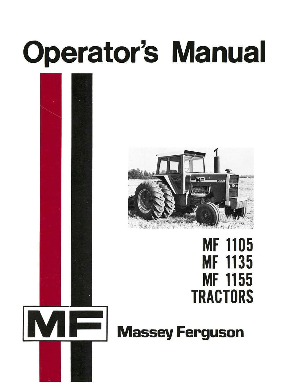 Massey Ferguson MF 1105 1135 1155 Operator's Manual Download
