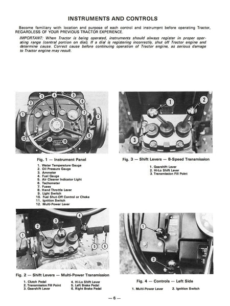 Massey Ferguson MF 255, MF 265, MF 275 Tractor Operators Manual