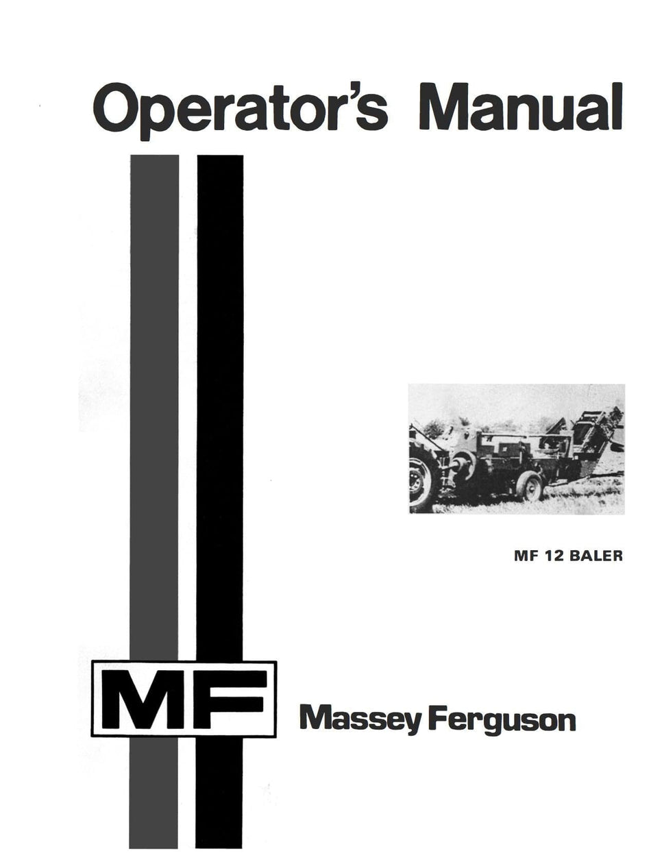 Massey Ferguson MF 12 Baler Operator's Manual
