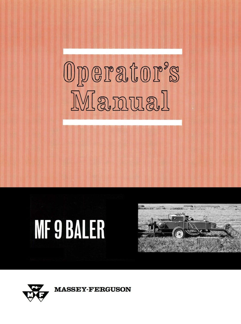 Massey Ferguson MF 9 Baler Operator's Manual Download