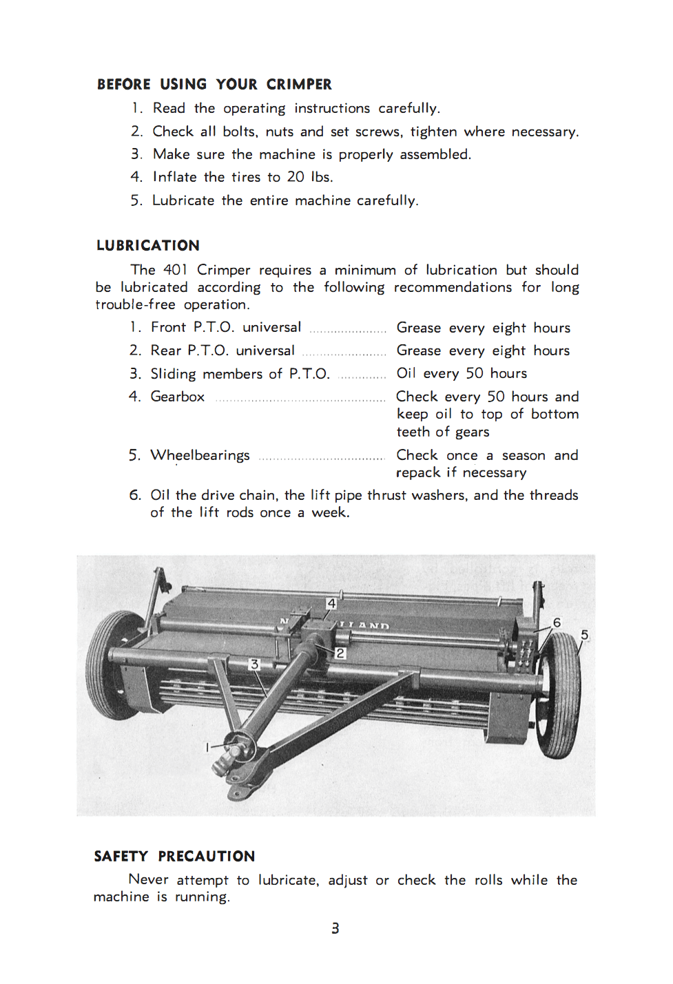 New Holland 401 Crimper Owner's Manual Download