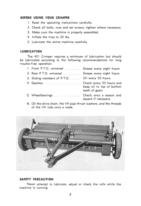 New Holland 401 Crimper Owner's Manual Download