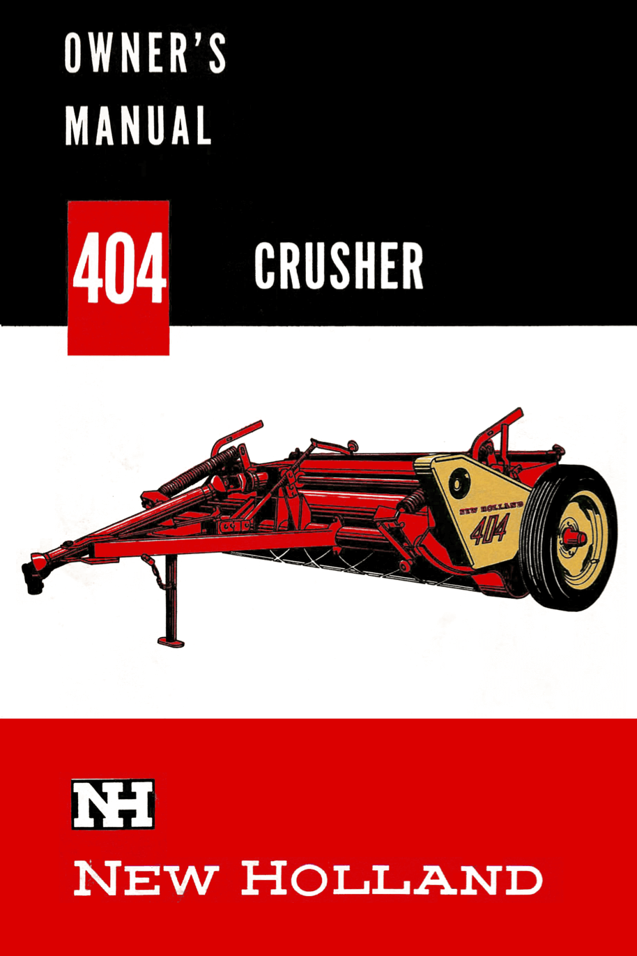 New Holland 404 Crusher Owner's Manual Download