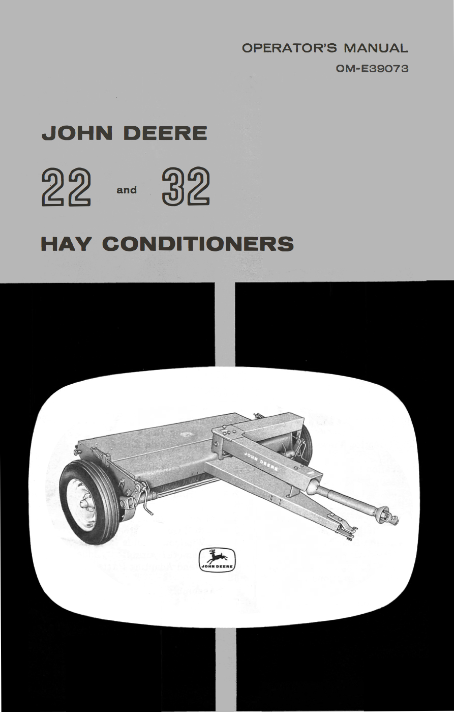 John Deere 22 & 32 Hay Conditioner Operator’s Manual Download