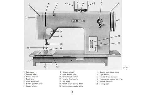 PFAFF 90 Sewing Machine Instruction Book Manual Download