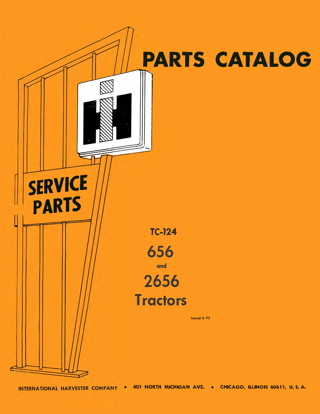 International Harvester 656 and 2656 Tractors Parts Catalog Ag