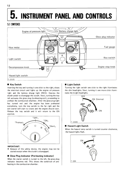 Kubota Tractor B8200 Operator's Manual
