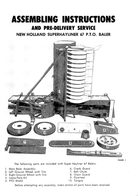 New Holland Super Hayliner 67 Baler Owner’s Manual Download
