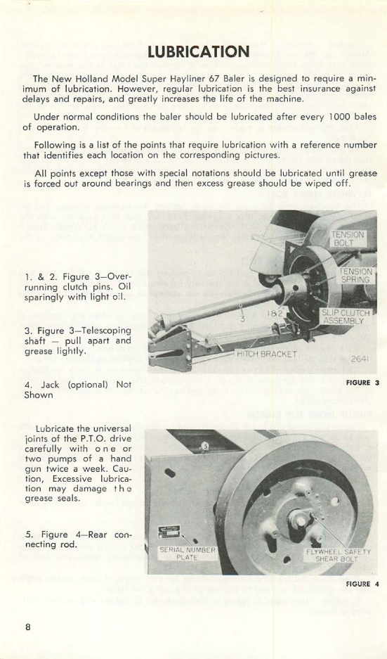 New Holland Super Hayliner 67 Baler Owner’s Manual Download