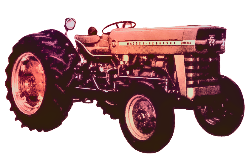 MF 135 Farming with Old Tractors