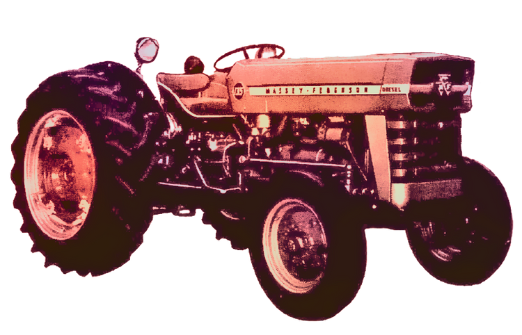 MF 135 Farming with Old Tractors