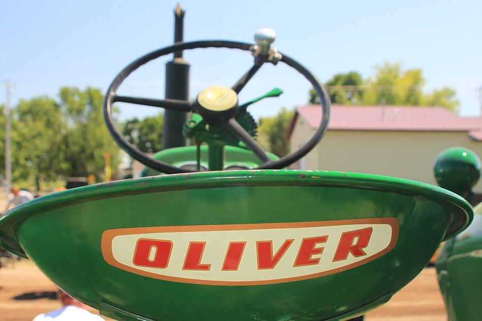 Oliver tractor seat and steering console – vintage Oliver farm tractor
