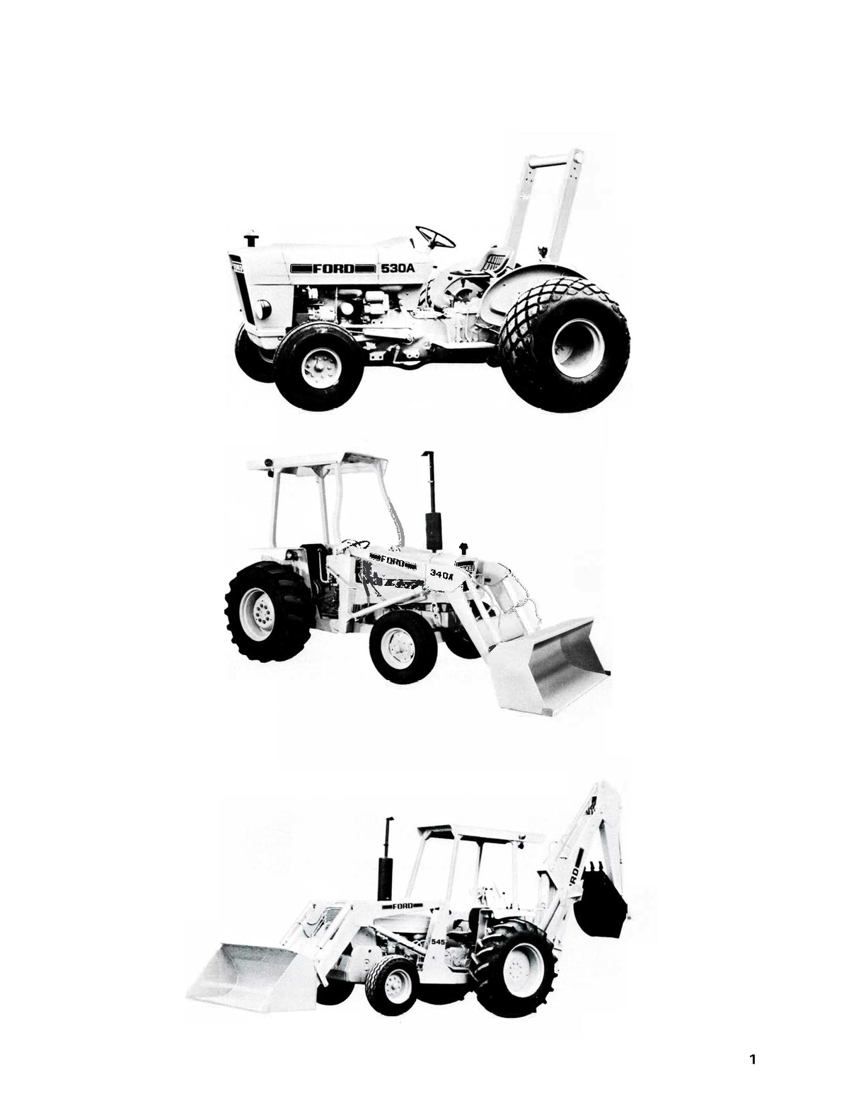 Ford 230A, 340A, 445, 530A, 540A & 545 Operators Manual overview