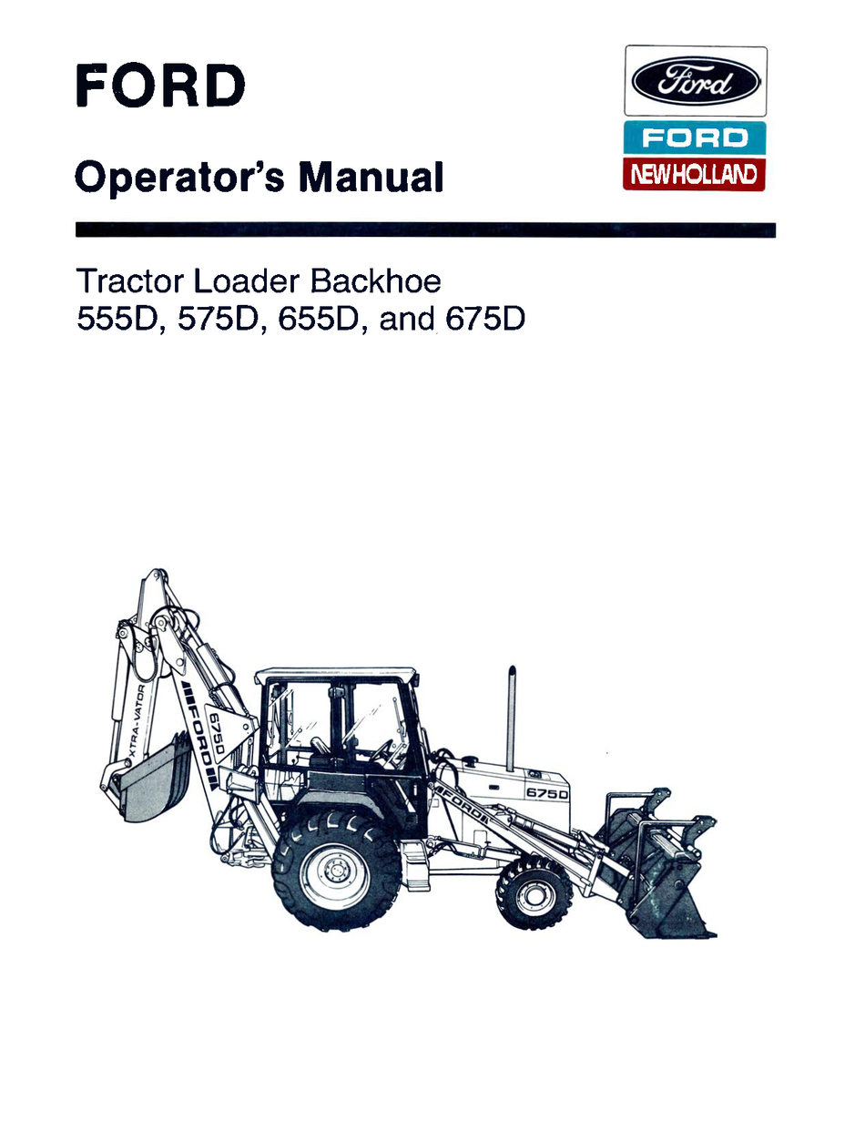 Ford 555D, 575D, 655D & 675D Operator's Manual