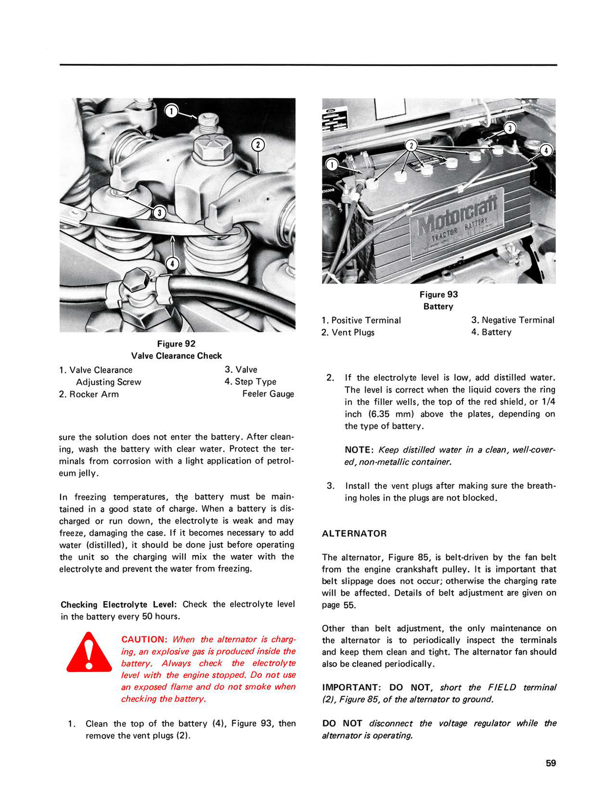 Ford 231-535 Industrial Tractor Operator's Manual valve maintenance