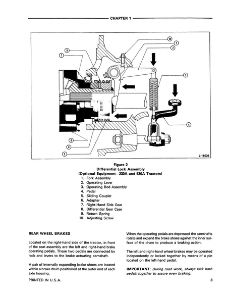 Differential lock assembly Ford 230A-545A Tractor Service Manual PDF Download