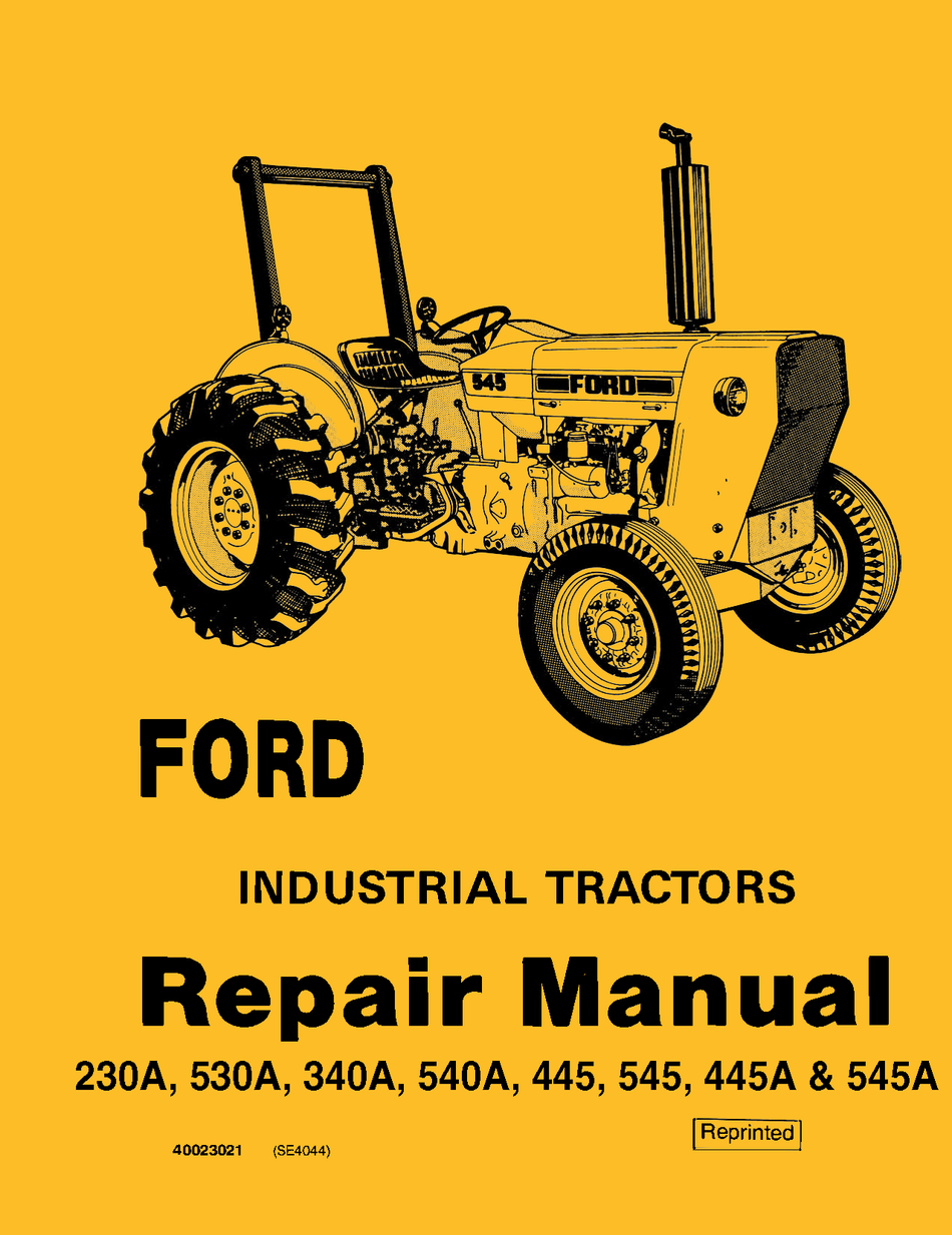 Ford 230A-545A Tractor Service Manual PDF Download