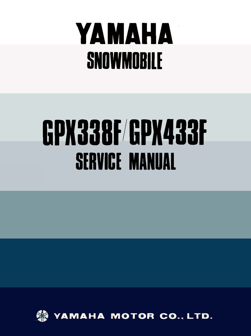 Yamaha GPX338F & GPX433F Snowmobile Service Manual