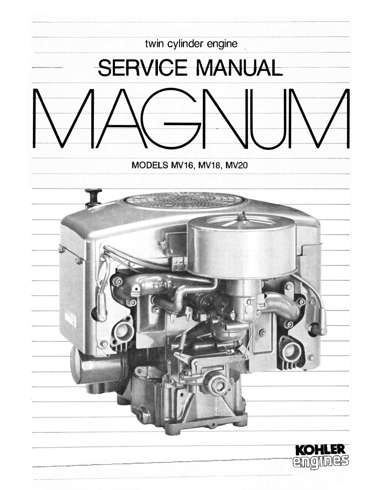 Kohler Magnum MV16 MV18 MV20 Service Manual PDF