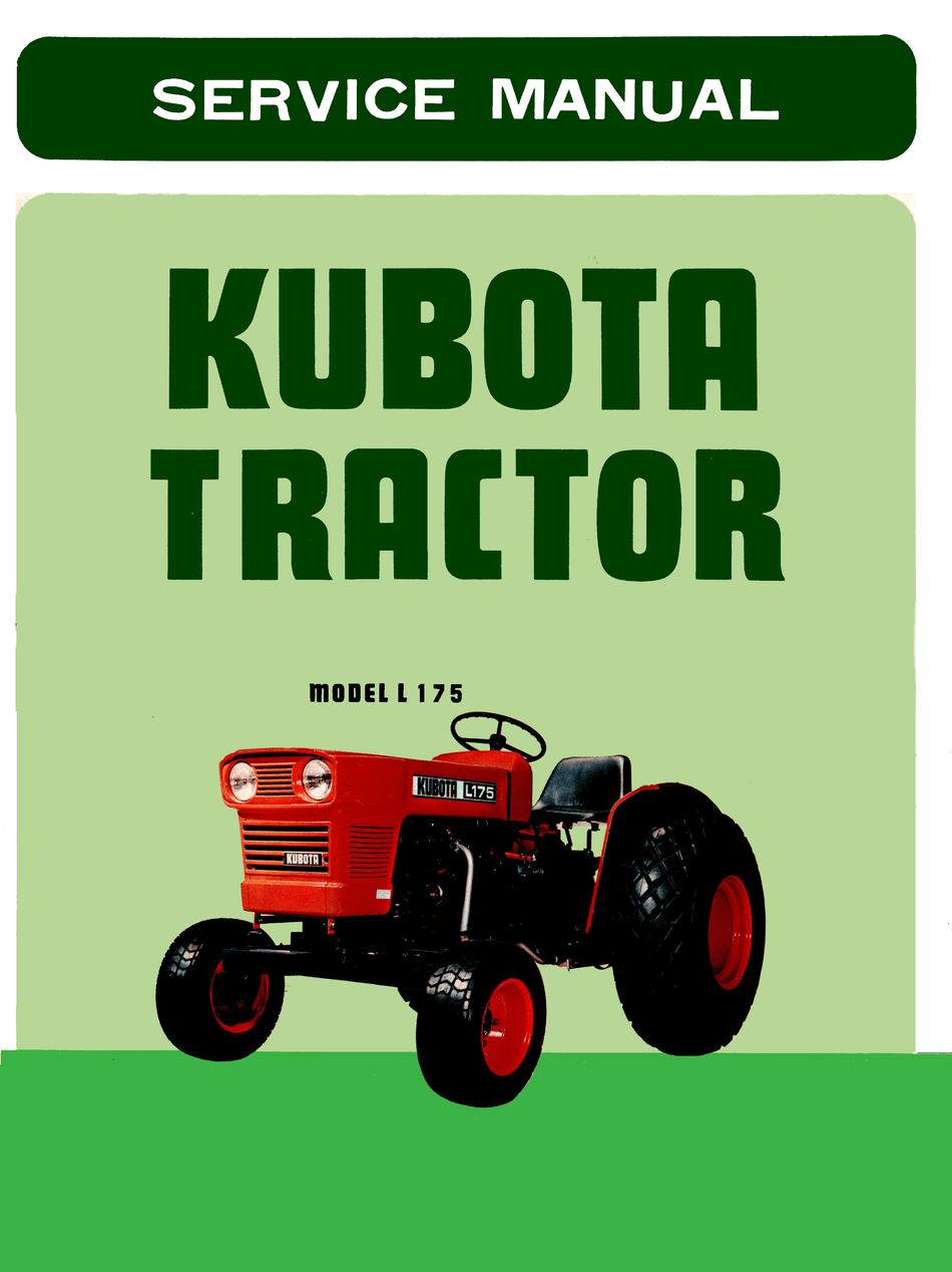 Kubota L175 Tractor Service Manual