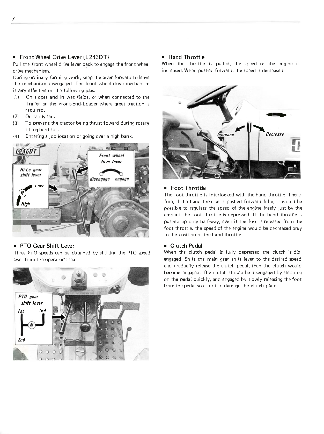 Kubota Tractor Model L245, L245DT Operator's Manual - Ag Manuals, LLC