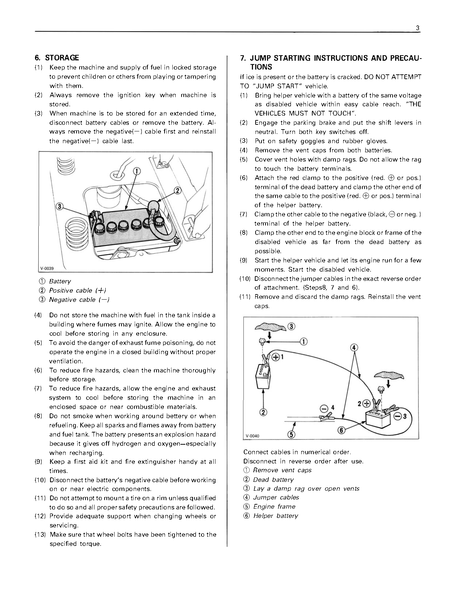 Kubota Lawn Tractor Model T1400, T1400H Operator's Manual