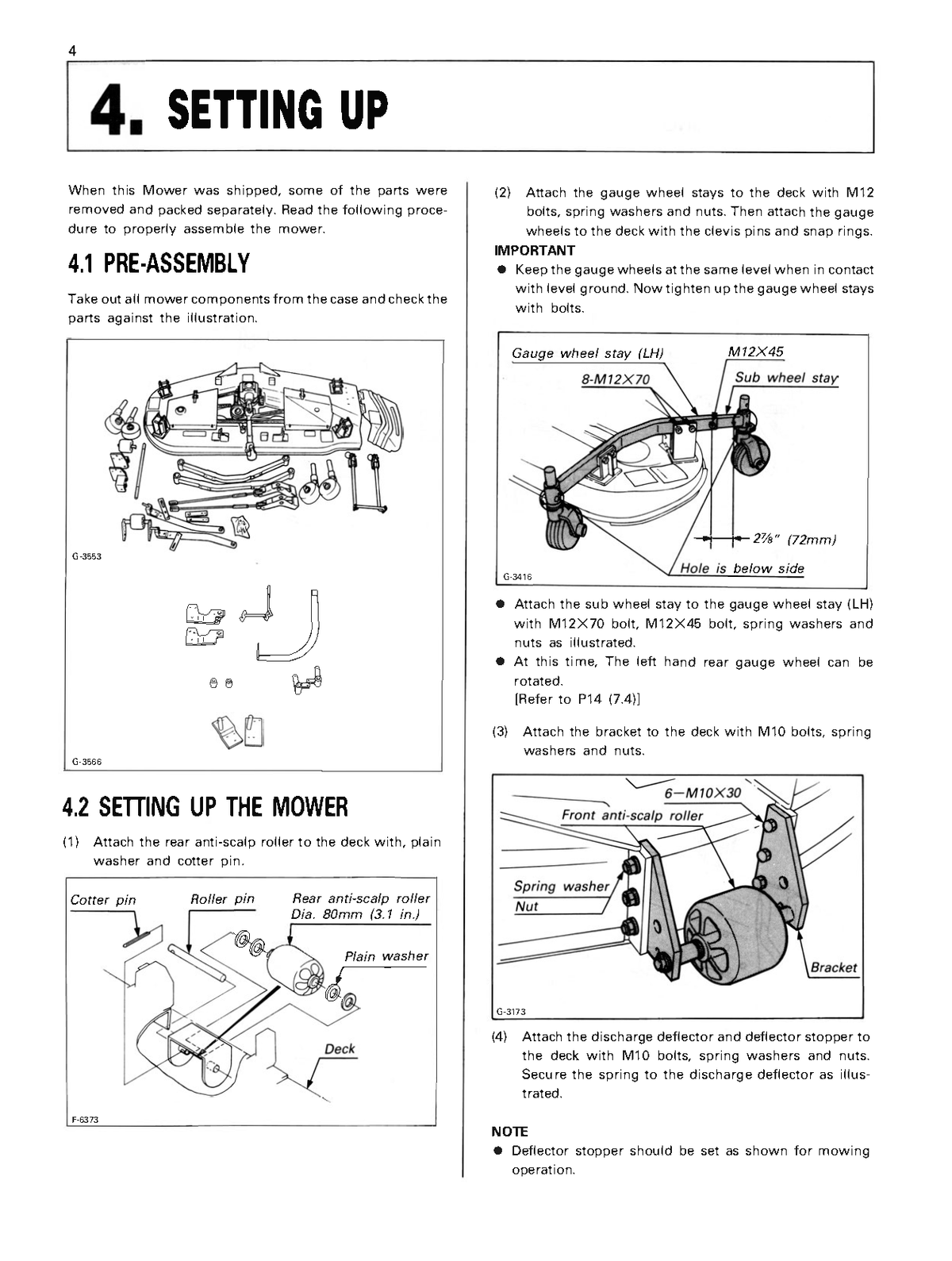 Kubota Rotary Mower Models RC54-71B and RC60-71B Operator's Manual