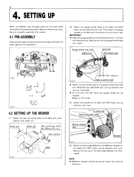 Kubota Rotary Mower Models RC54-71B and RC60-71B Operator's Manual