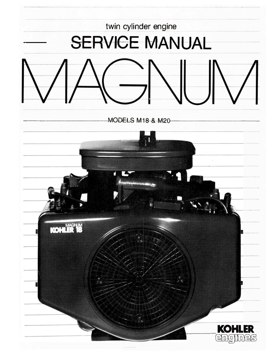 Kohler Magnum twin-cylinder M18 & M20 Engine Service Manual