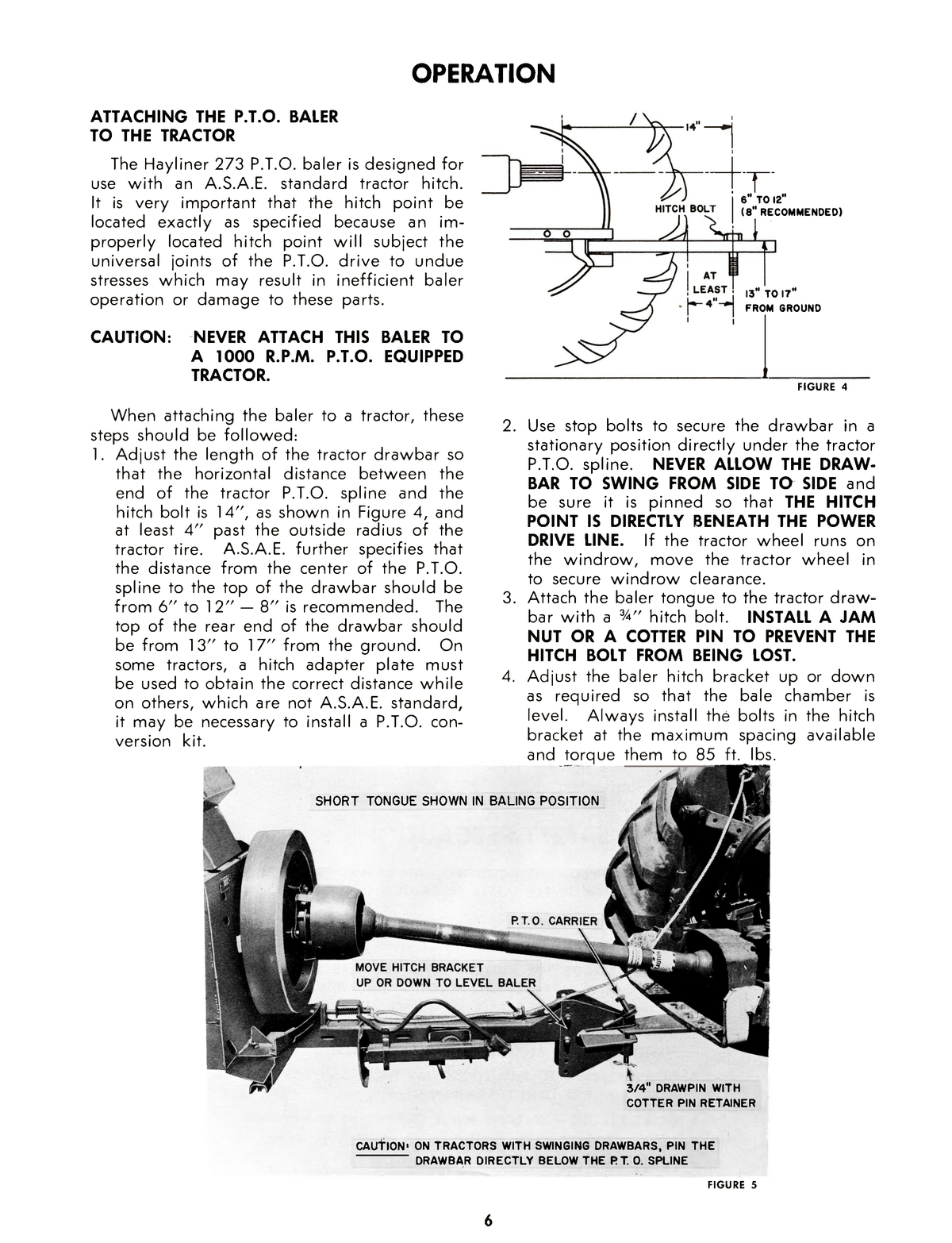 New Holland Hayliner 273 Baler Operator's Manual