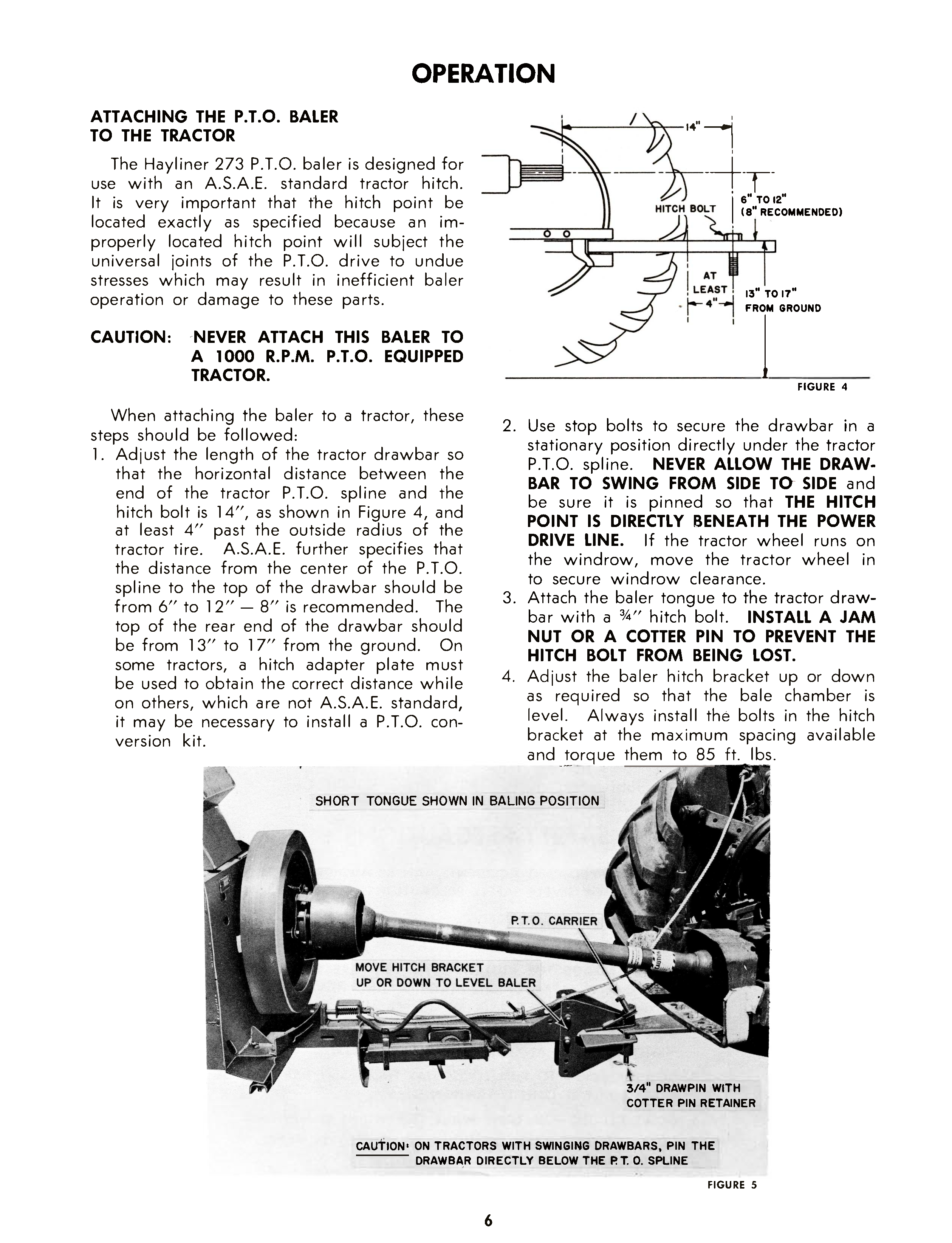 New Holland Hayliner 273 Baler Operator's Manual