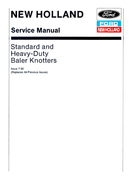 New Holland Baler Knotters Service Manual PDF