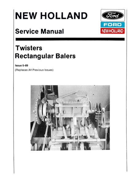 New Holland Baler Knotters Service Manual PDF