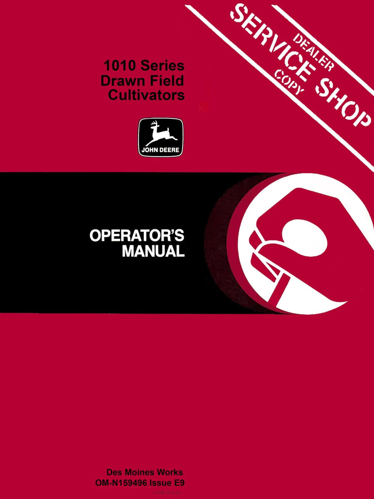 John Deere 1010 Series Drawn Field Cultivator - Operator's Manual - Ag Manuals - A Provider of Digital Farm Manuals - 1