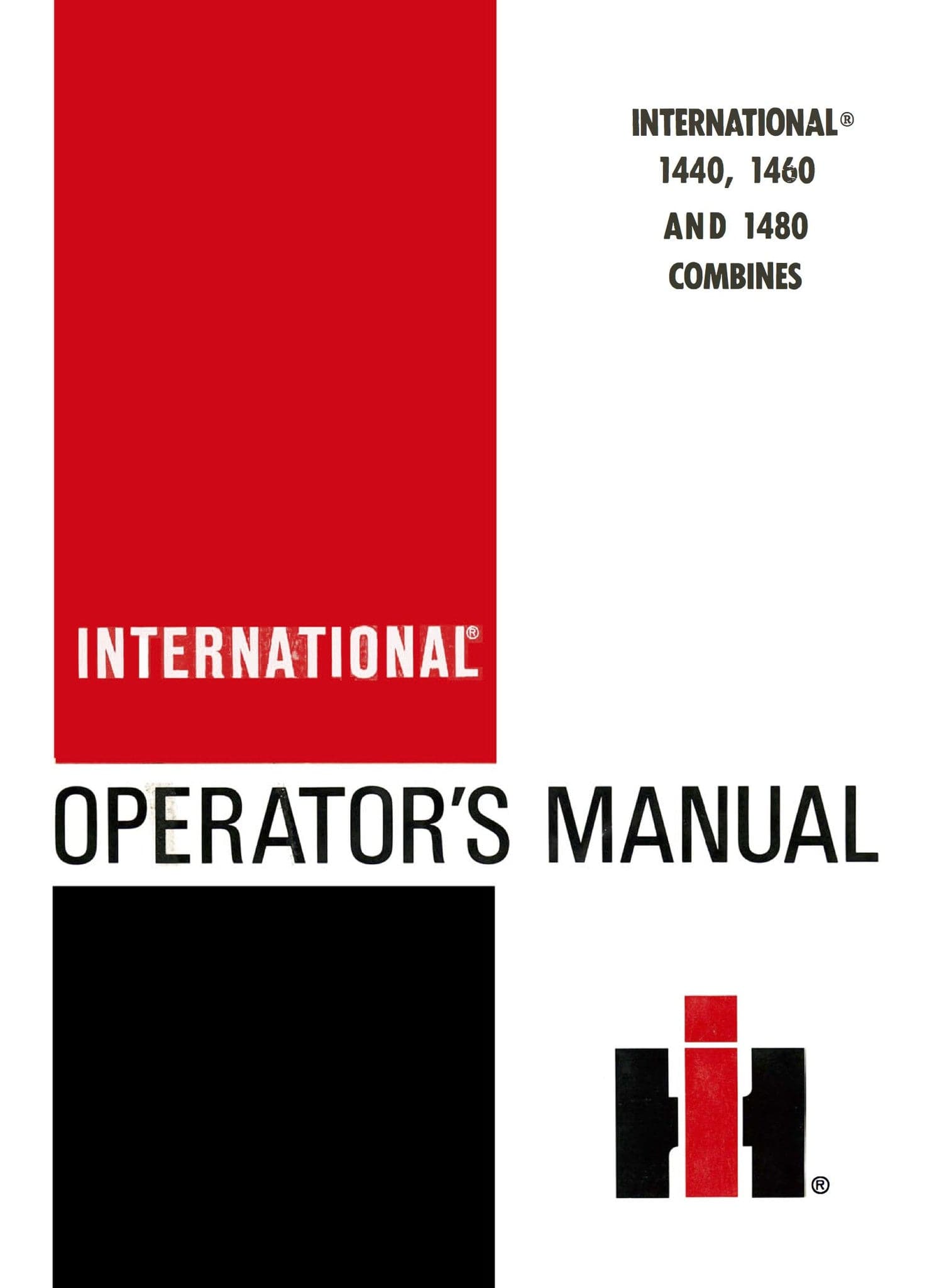 INTERNATIONAL 1440, 1460 AND 1480 COMBINES - Operator's Manual - Ag Manuals 