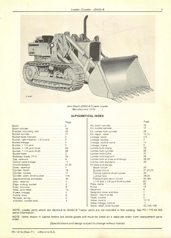 John Deere JD450-B Crawler Loader - Parts Catalog - Ag Manuals - A Provider of Digital Farm Manuals - 2