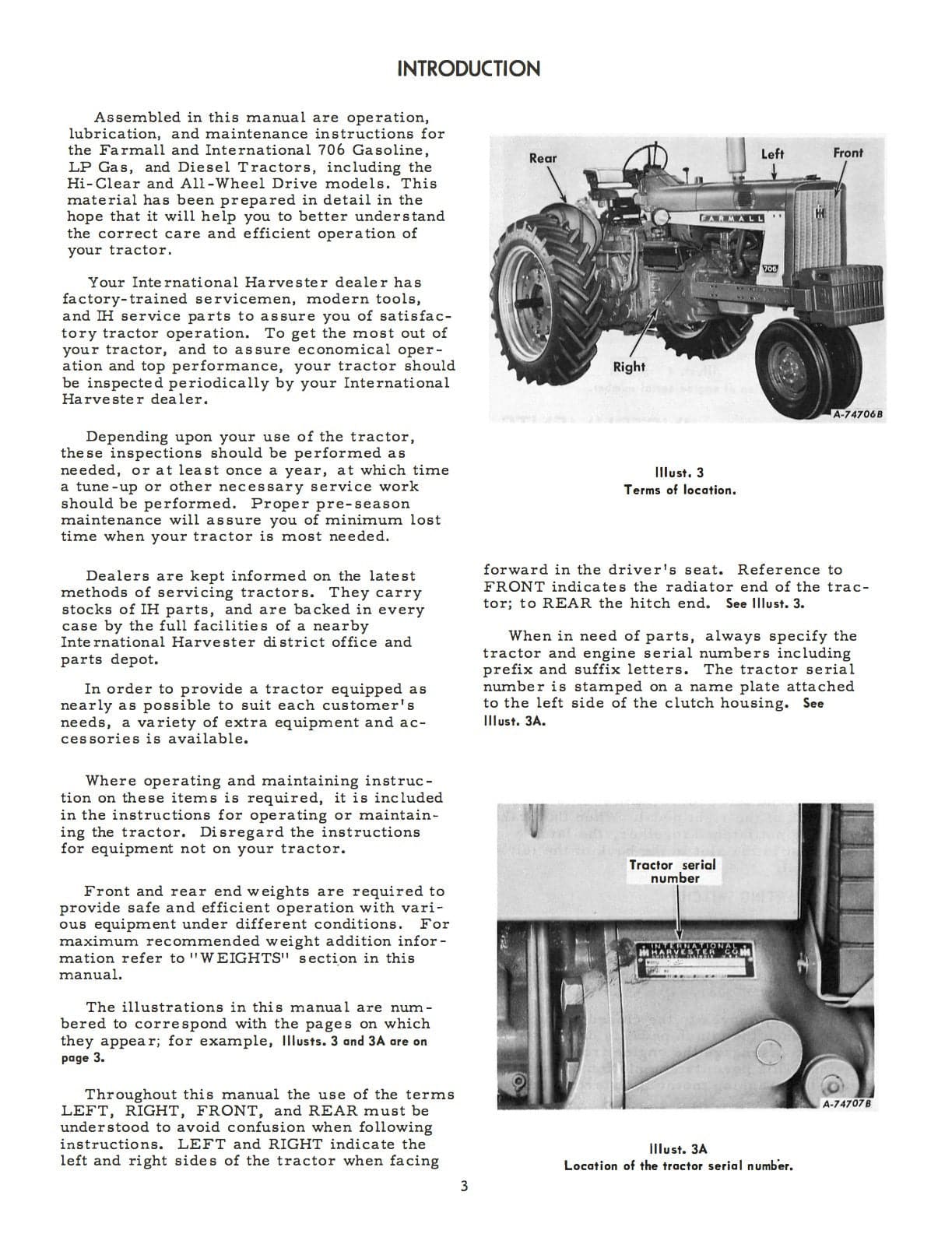 International 706 Tractors - Operator's Manual - Ag Manuals - A Provider of Digital Farm Manuals - 2